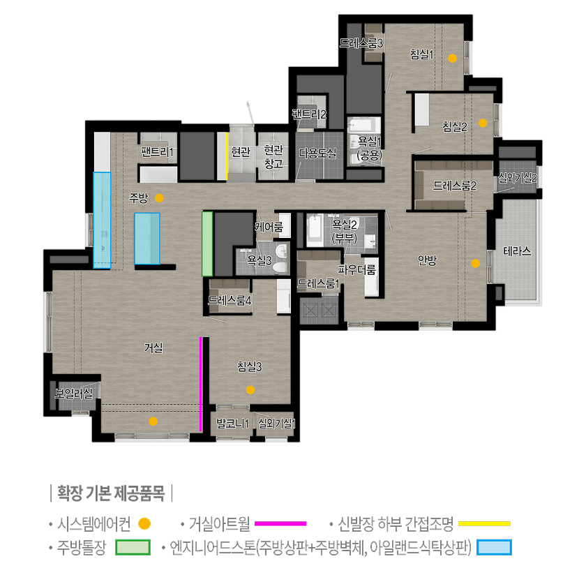 167 세대 평면도